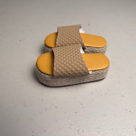 American Girl Bitty Baby Blue Loafer Generic Tan Slide Sandals Shoe Lot 18 Doll - Picture 10 of 13